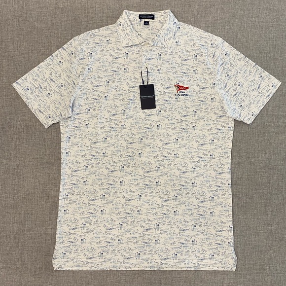 Peter Millar Crown Crafted Mens Medium LACC 123rd US Open Pacific Coast AOP New - Picture 2 of 15